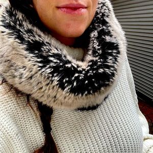 Anthropologie fake fur infinity scarf